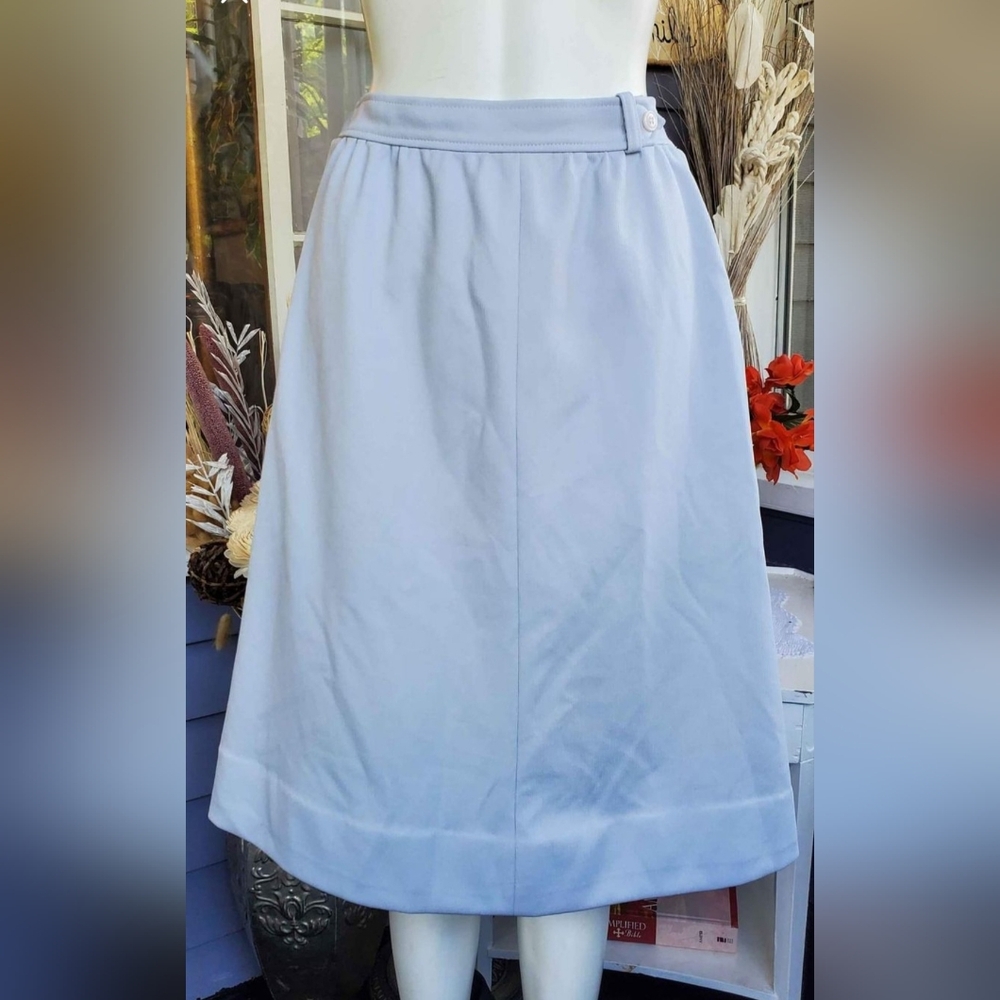 VTG 60s-70's Light Blue Devon A-line Midi Skirt Size 10